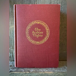 VINTAGE The Arabian Nights Book - 1920s Hardback, Red Cover, Gold Lettering